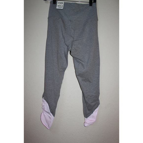Victoria's Secret PINK Logo Sweatshirt Top Shirt Gray Leggings Pants Set - Picture 8 of 8